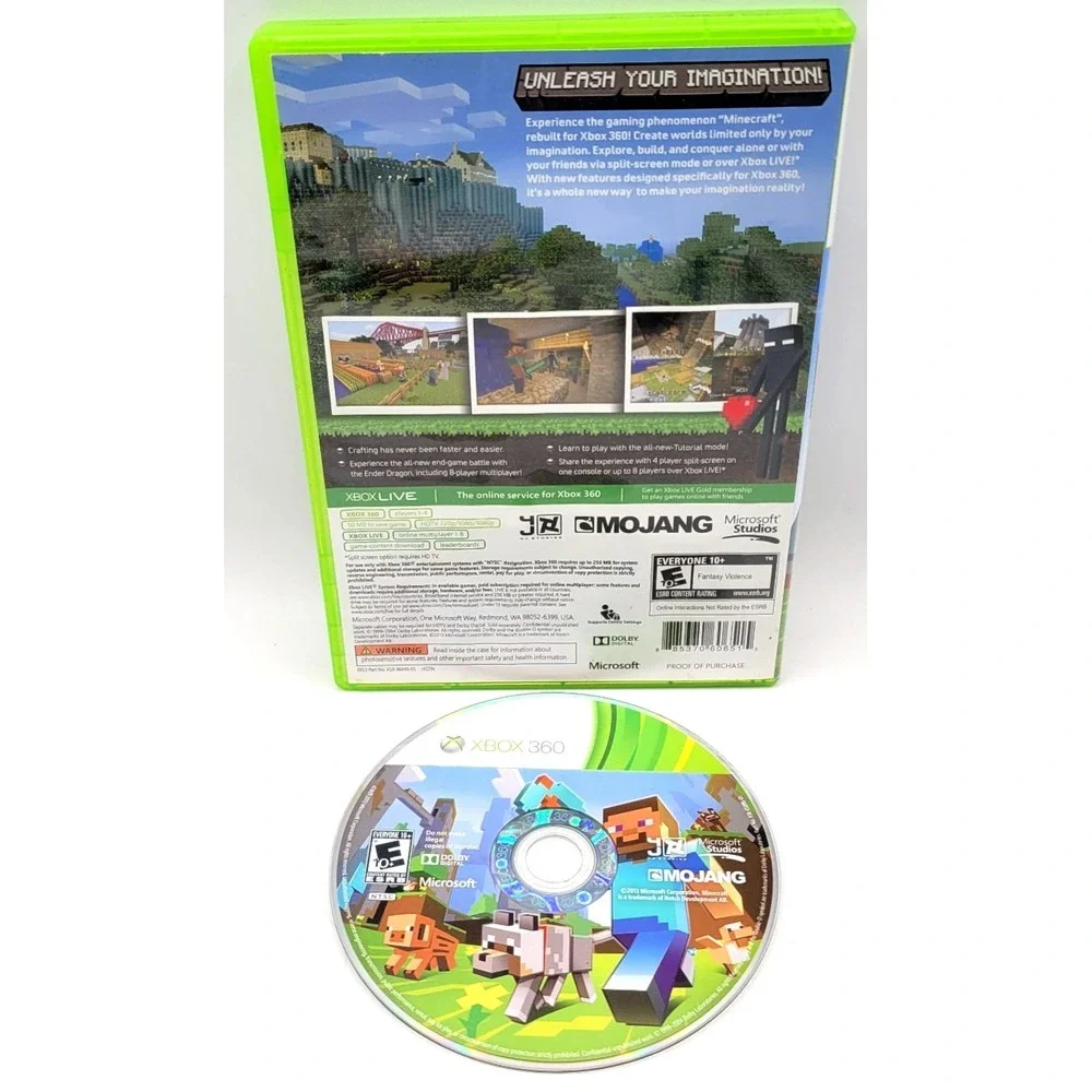 Minecraft XBOX 360‎ EDITION  (Xbox 360, 2013) CIB